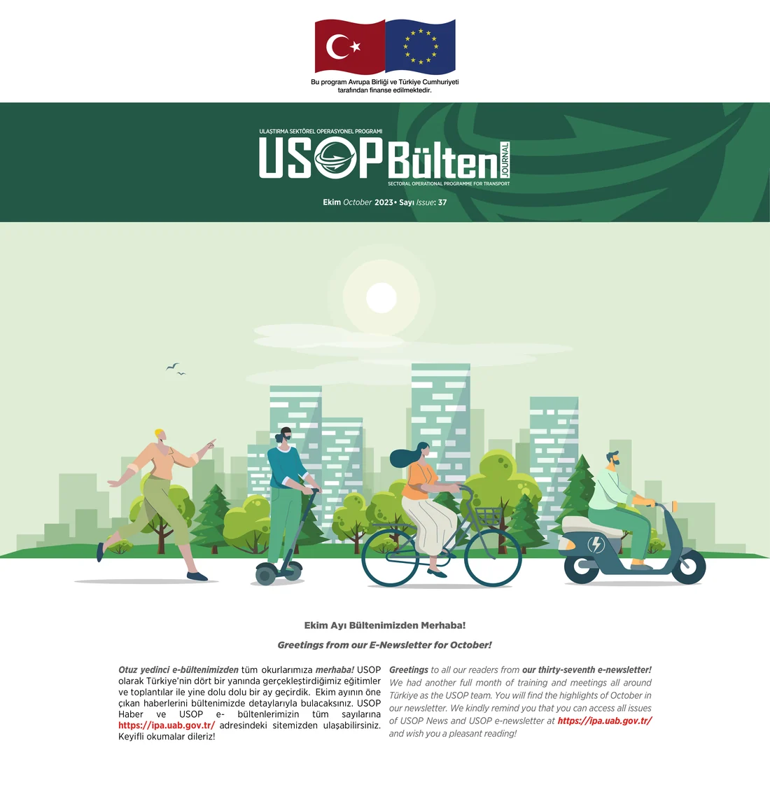 Cover of a numbered programme bulletin, with the issue number and headline set over a photographic panel.