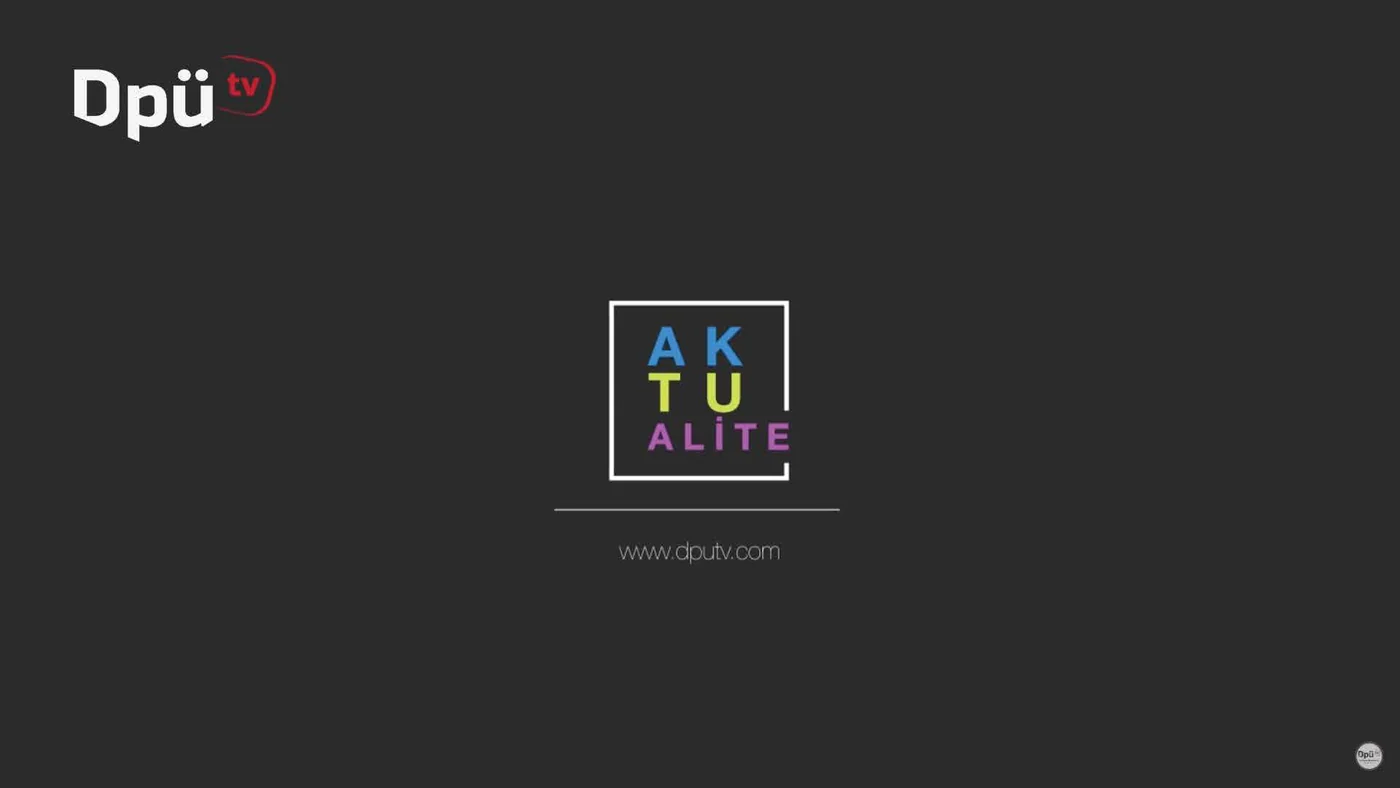 Dark title card with the word Aktüalite set inside a thin rectangular frame.