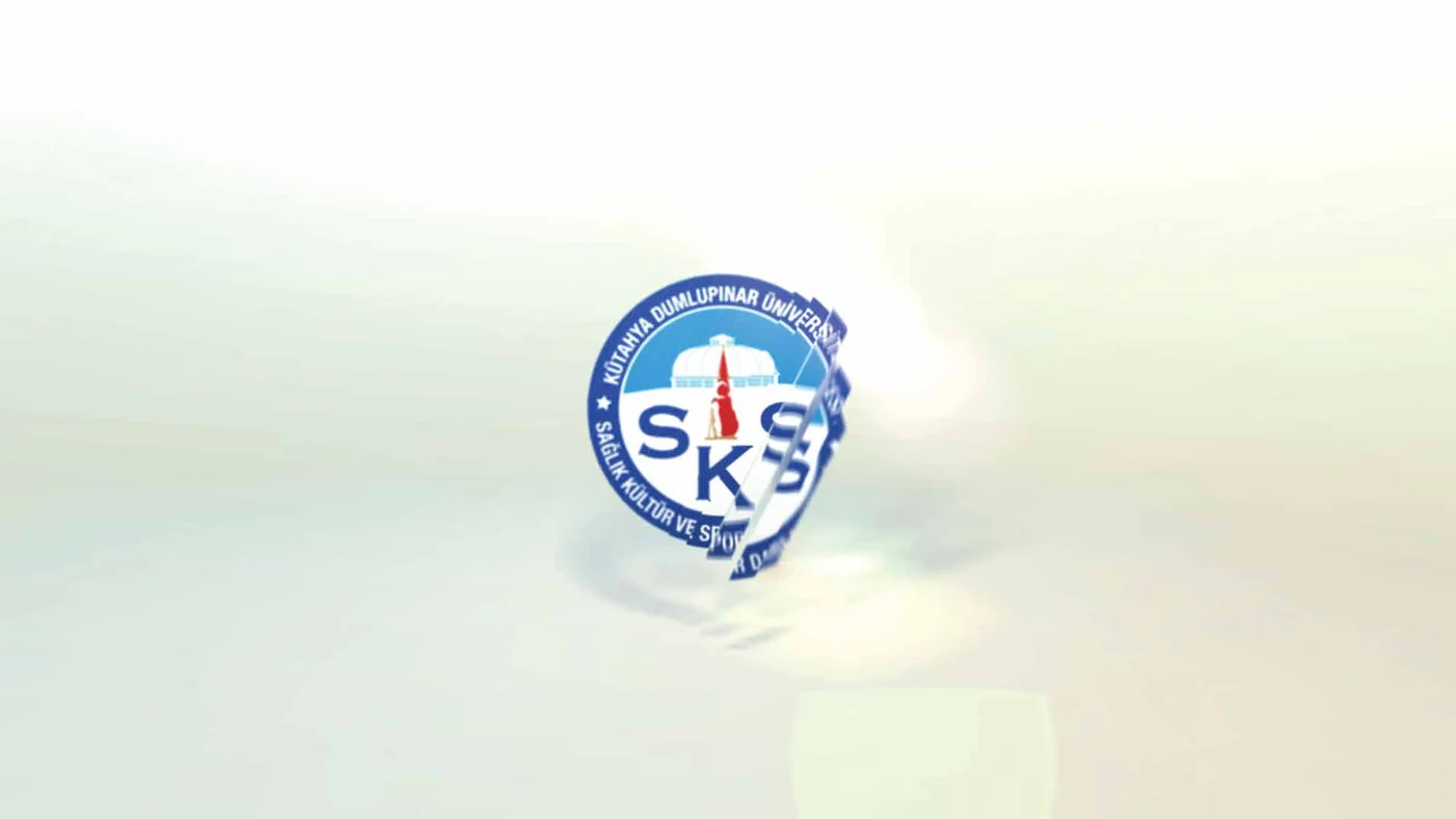 A frame from a logo reveal, with an emblem resolving out of a soft white field.